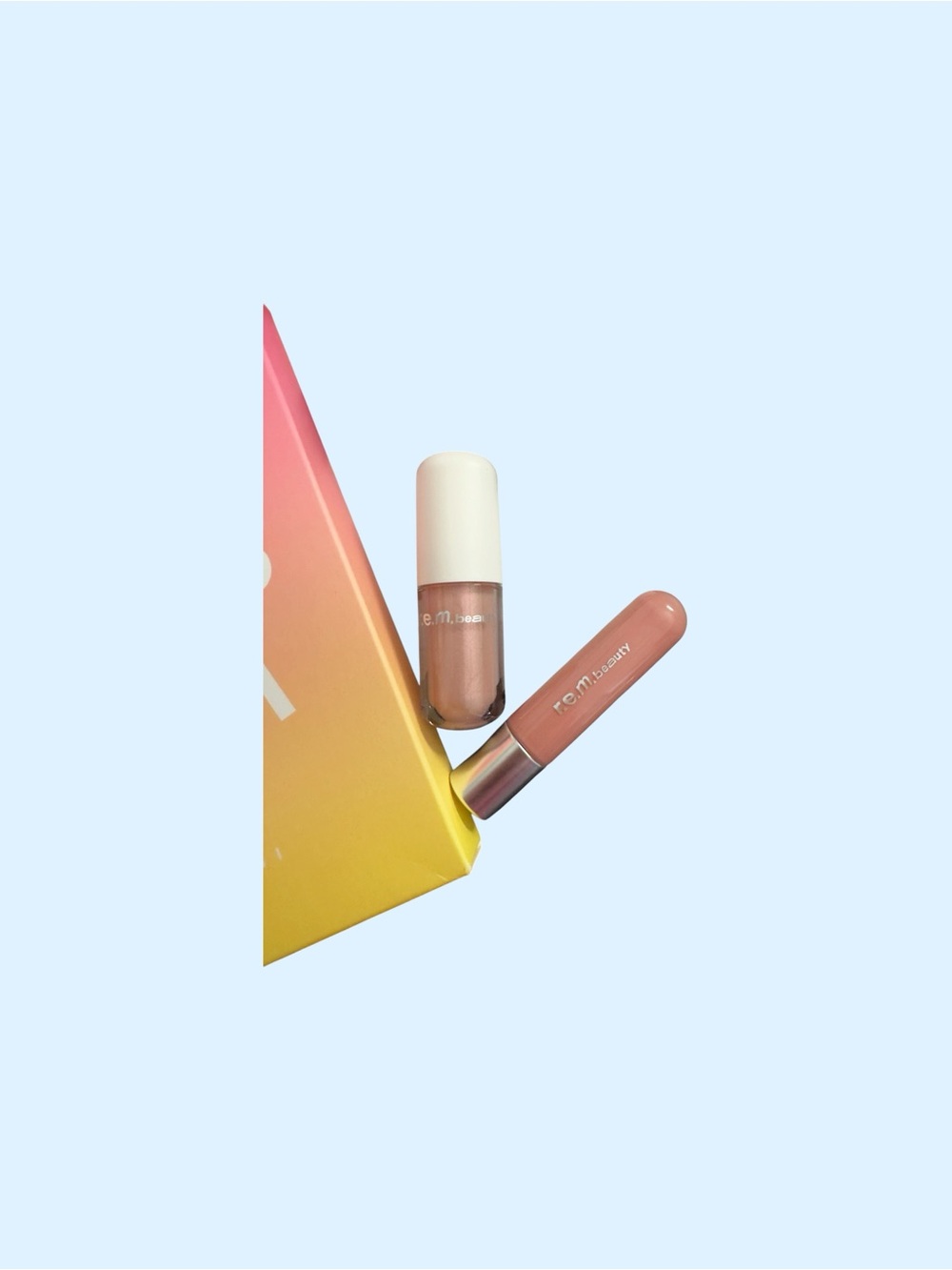 r.e.m. beauty Lip Gloss & Lipstick Duo Bundle Nude Pink Set
